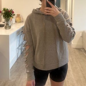 Alo Yoga like new hoodie with sleeve slits